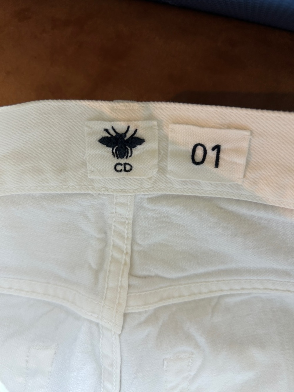 Dior White Denim Jeans with Logo Cuff Trim - Picture 11 of 14